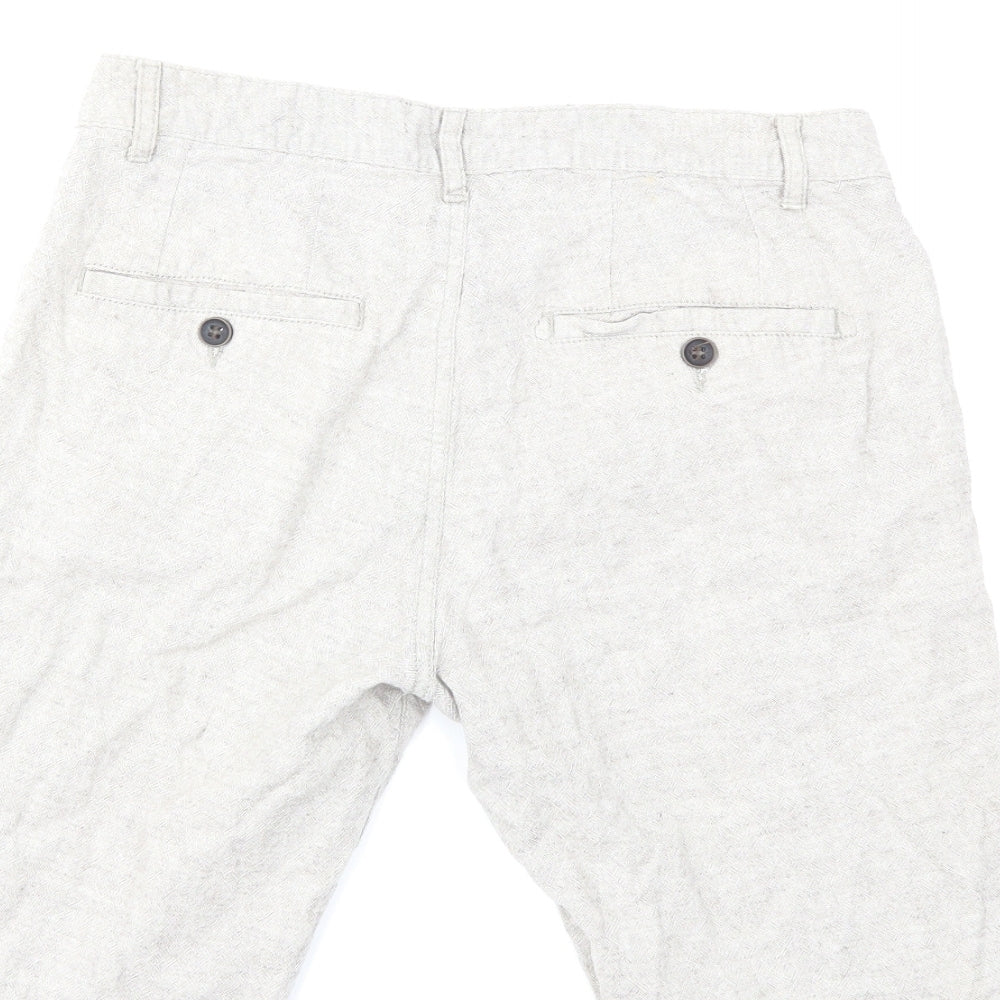 Peacocks Mens Grey   Chino Shorts Size 30 in