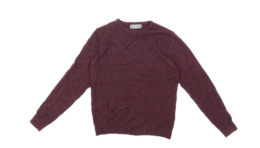 Primark Mens Red  Knit Pullover Jumper Size S