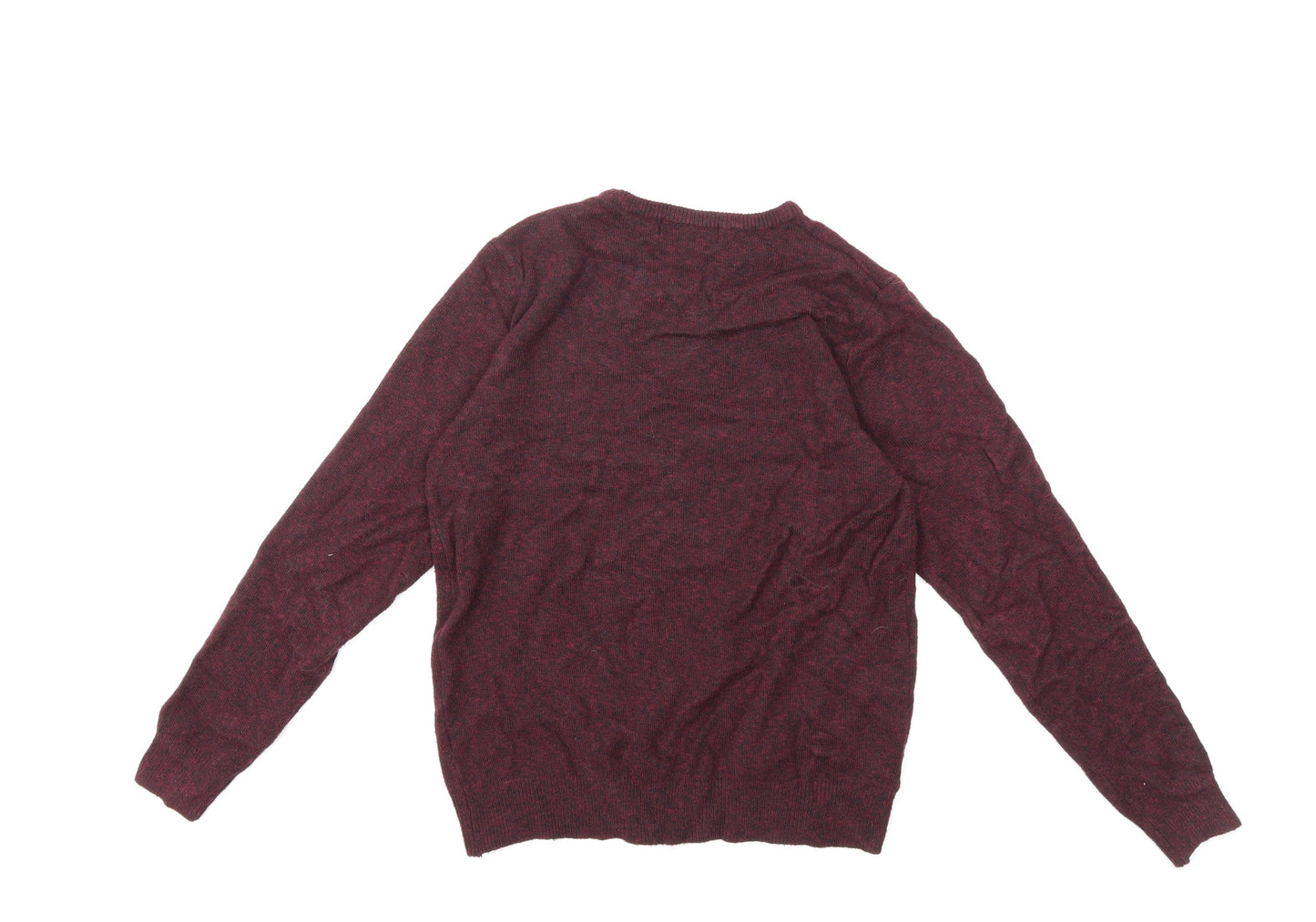 Primark Mens Red  Knit Pullover Jumper Size S