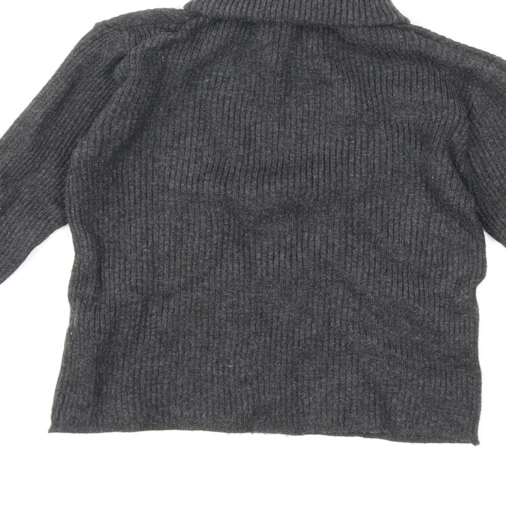 Pull&Bear Womens Grey  Knit Pullover Jumper Size S