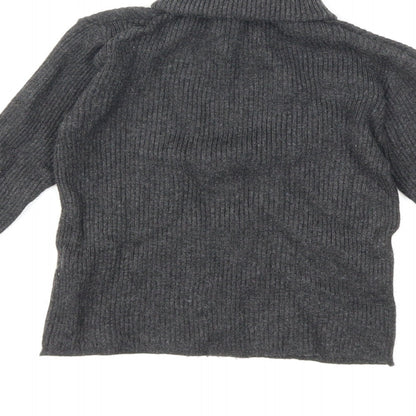 Pull&Bear Womens Grey  Knit Pullover Jumper Size S