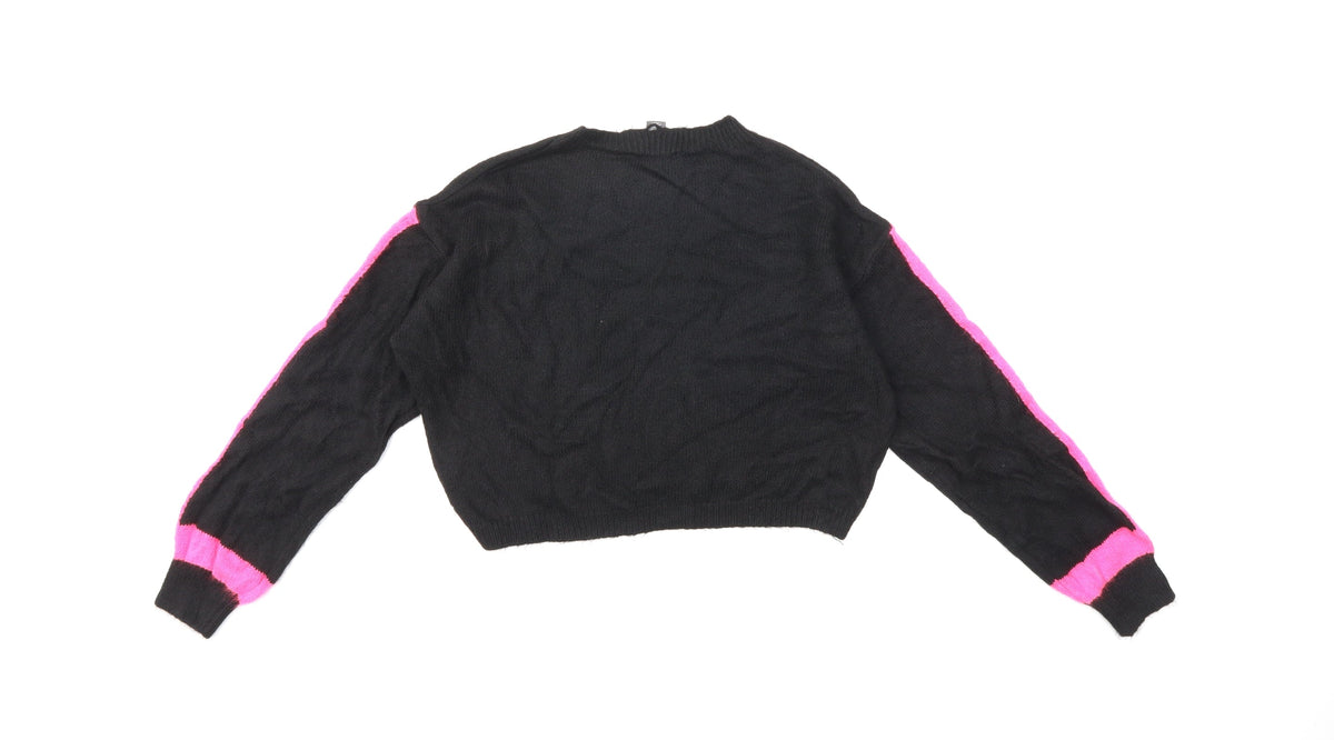 Primark Womens Black  Knit Pullover Jumper Size 6