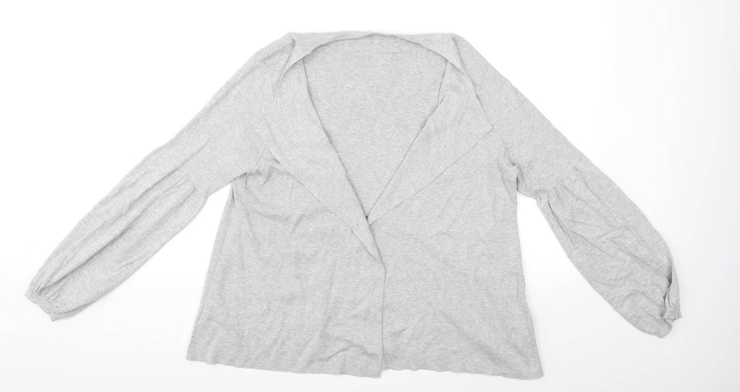 Preworn Womens Grey  Knit Cardigan Jumper Size 18