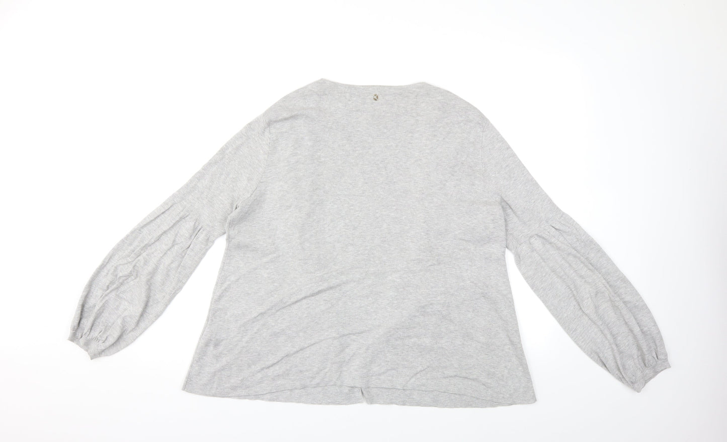 Preworn Womens Grey  Knit Cardigan Jumper Size 18
