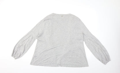 Preworn Womens Grey  Knit Cardigan Jumper Size 18