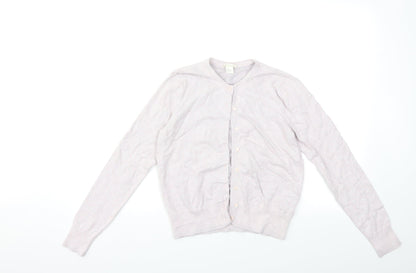 H&M Womens Purple  Knit Cardigan Jumper Size S