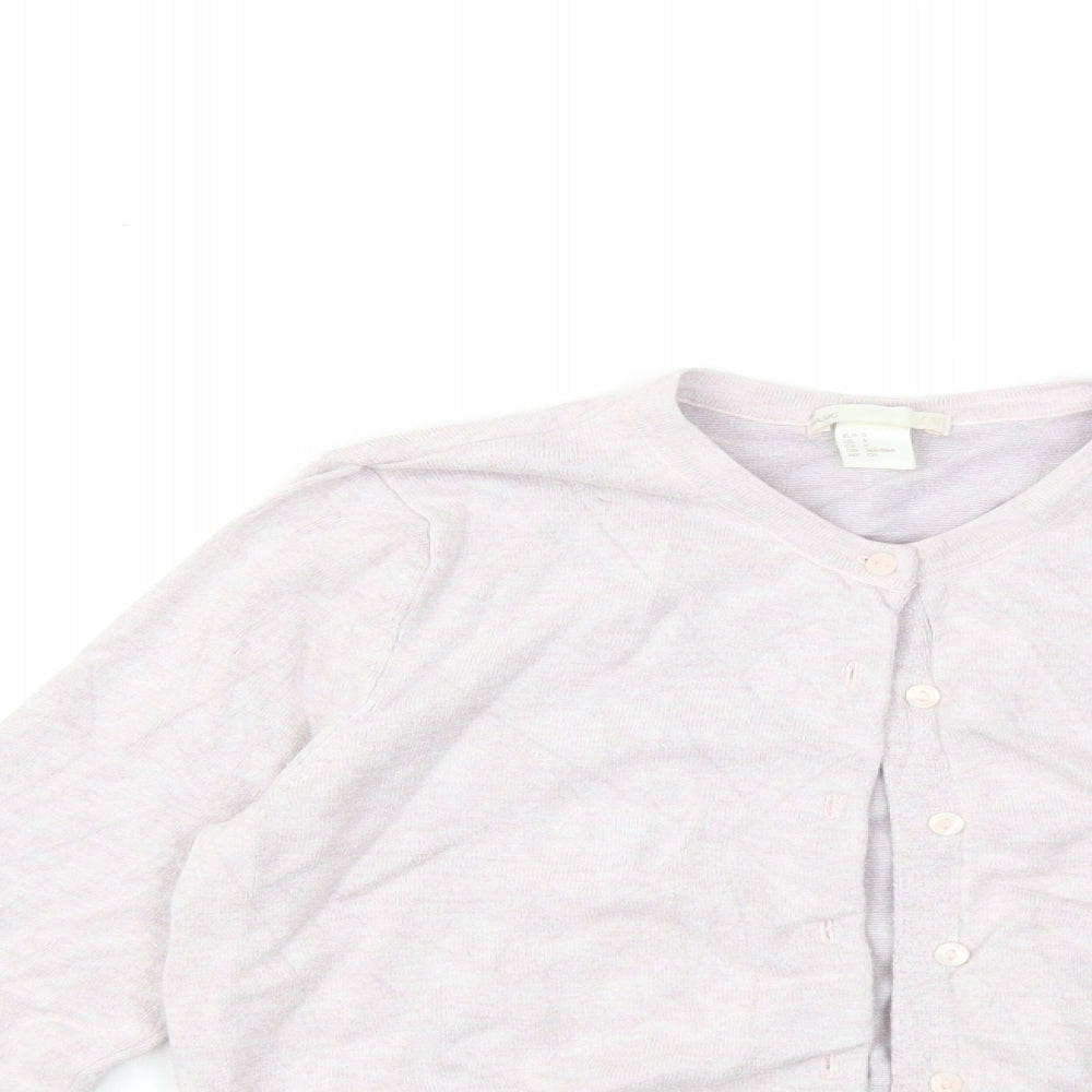 H&M Womens Purple  Knit Cardigan Jumper Size S