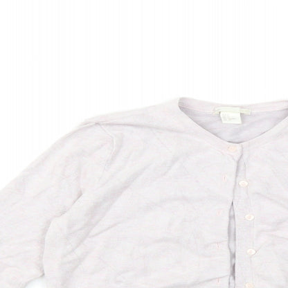 H&M Womens Purple  Knit Cardigan Jumper Size S