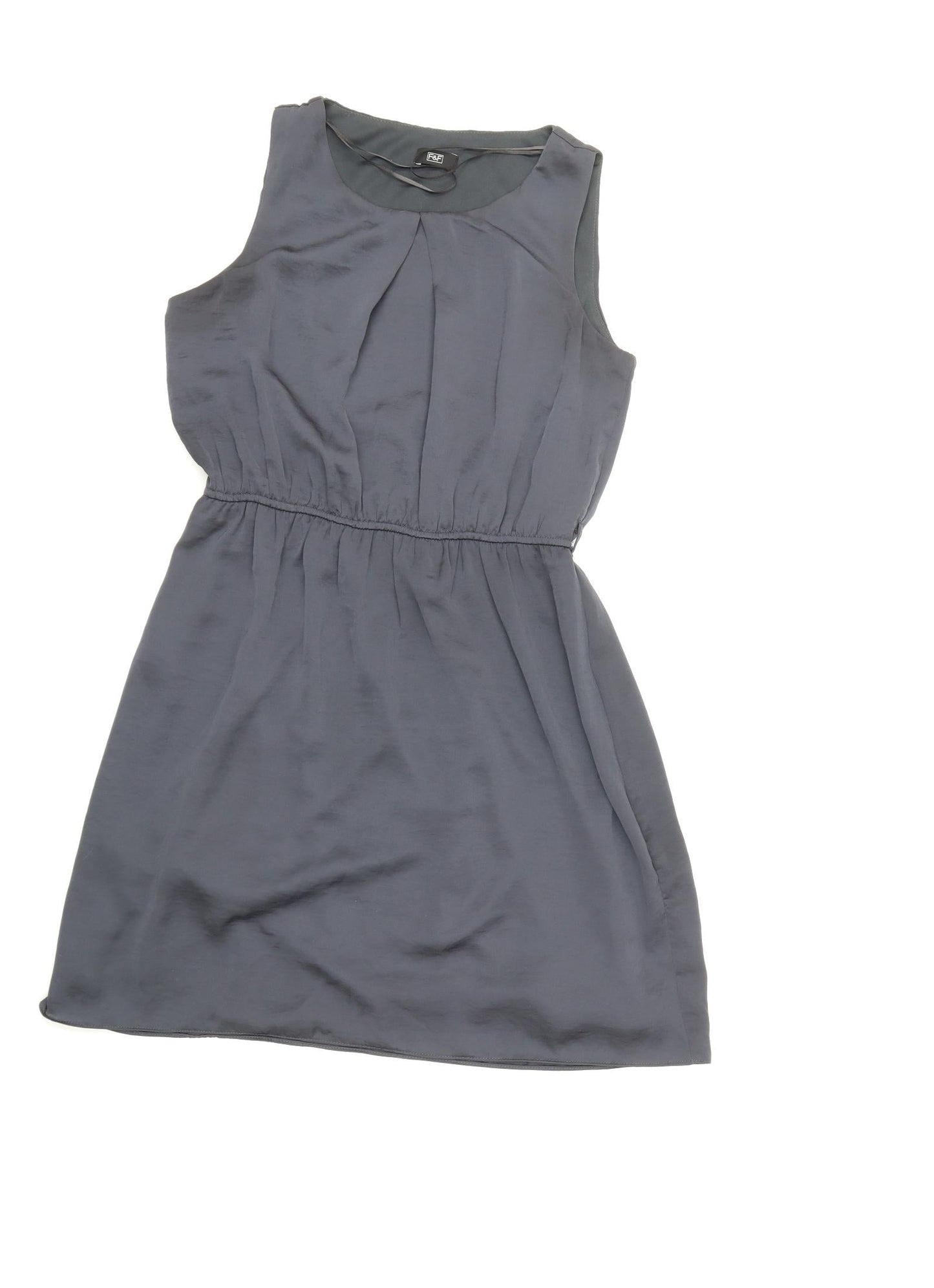 F&F Womens Grey  Rayon Skater Dress  Size 12