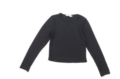Primark Girls Black   Basic T-Shirt Size 9 Years