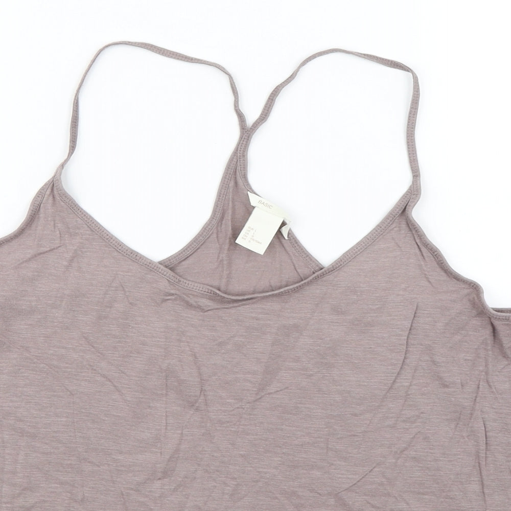 Womens UK Size L H&M Beige Basic Tank