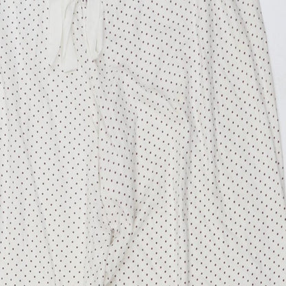 Secret Obsessions  Womens Ivory Polka Dot  Trousers  Size L L22 in