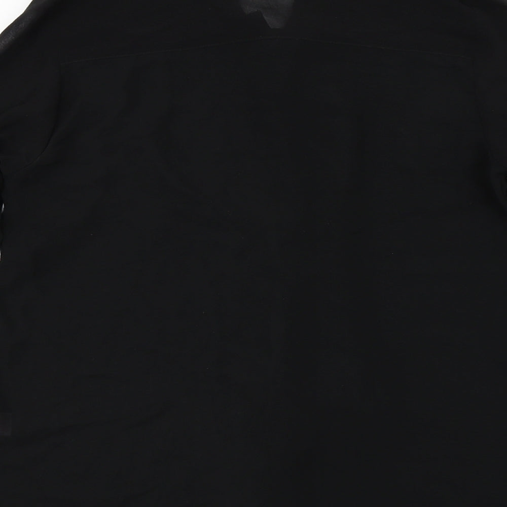F&F Womens Black   Basic Button-Up Size 8