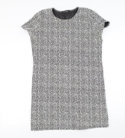 Miss Selfridge  Womens White Animal Print  A-Line  Size 10