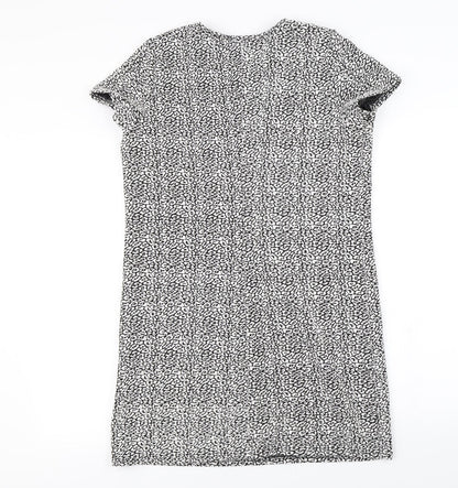 Miss Selfridge  Womens White Animal Print  A-Line  Size 10