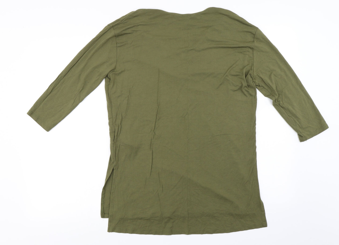 Womens UK Size 12 New Look Green Basic Blouse