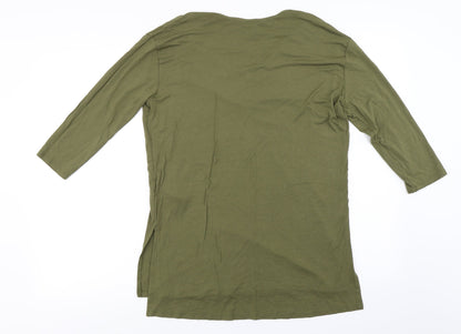Womens UK Size 12 New Look Green Basic Blouse