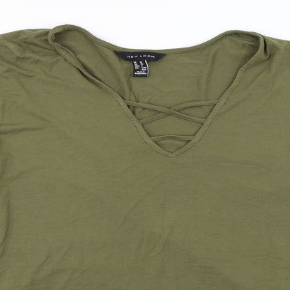 Womens UK Size 12 New Look Green Basic Blouse