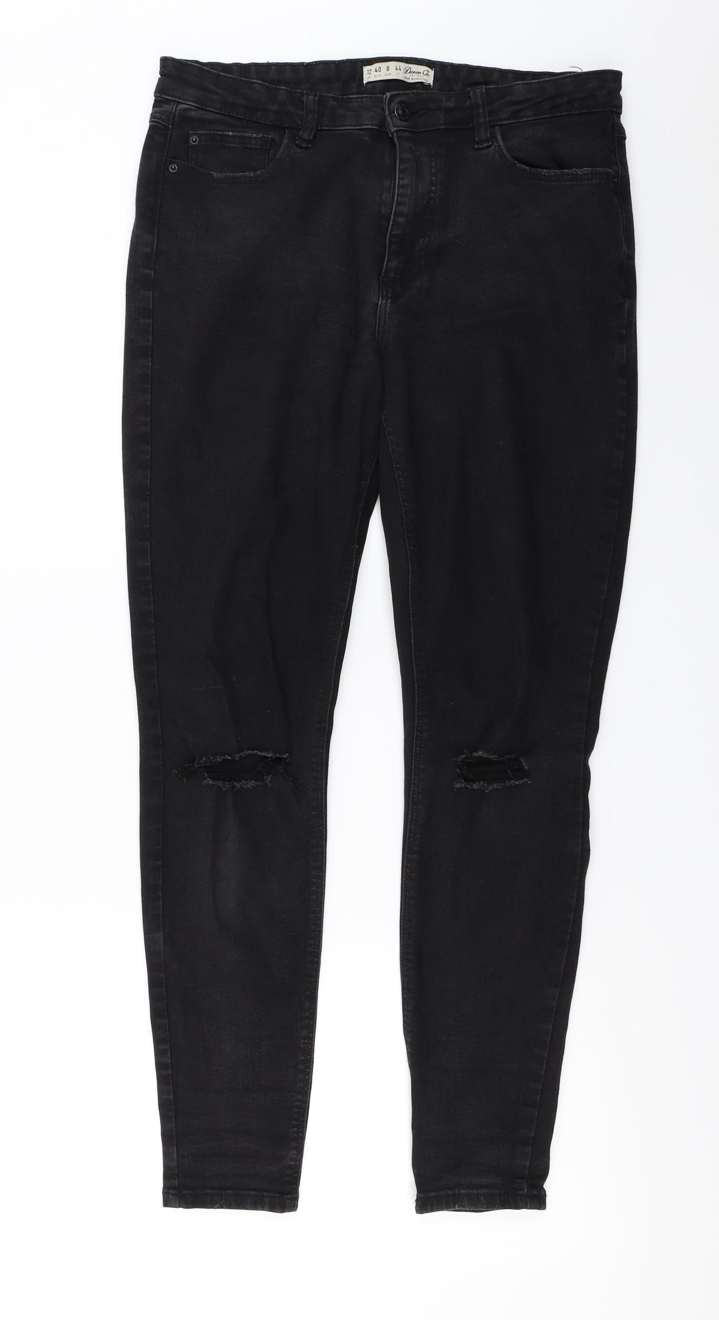 denim co Womens Black   Straight Jeans Size 12 L26 in