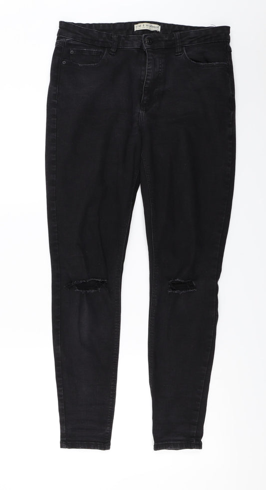 denim co Womens Black   Straight Jeans Size 12 L26 in