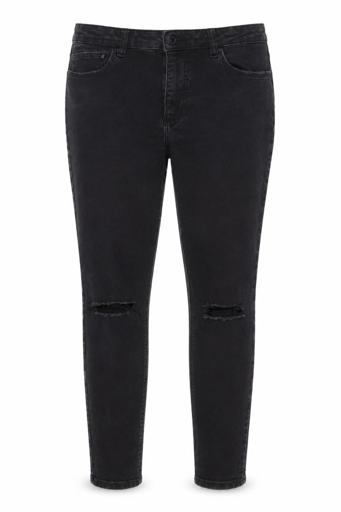 Womens UK Size 12 denim co Regular Fit Straight Black Jeans