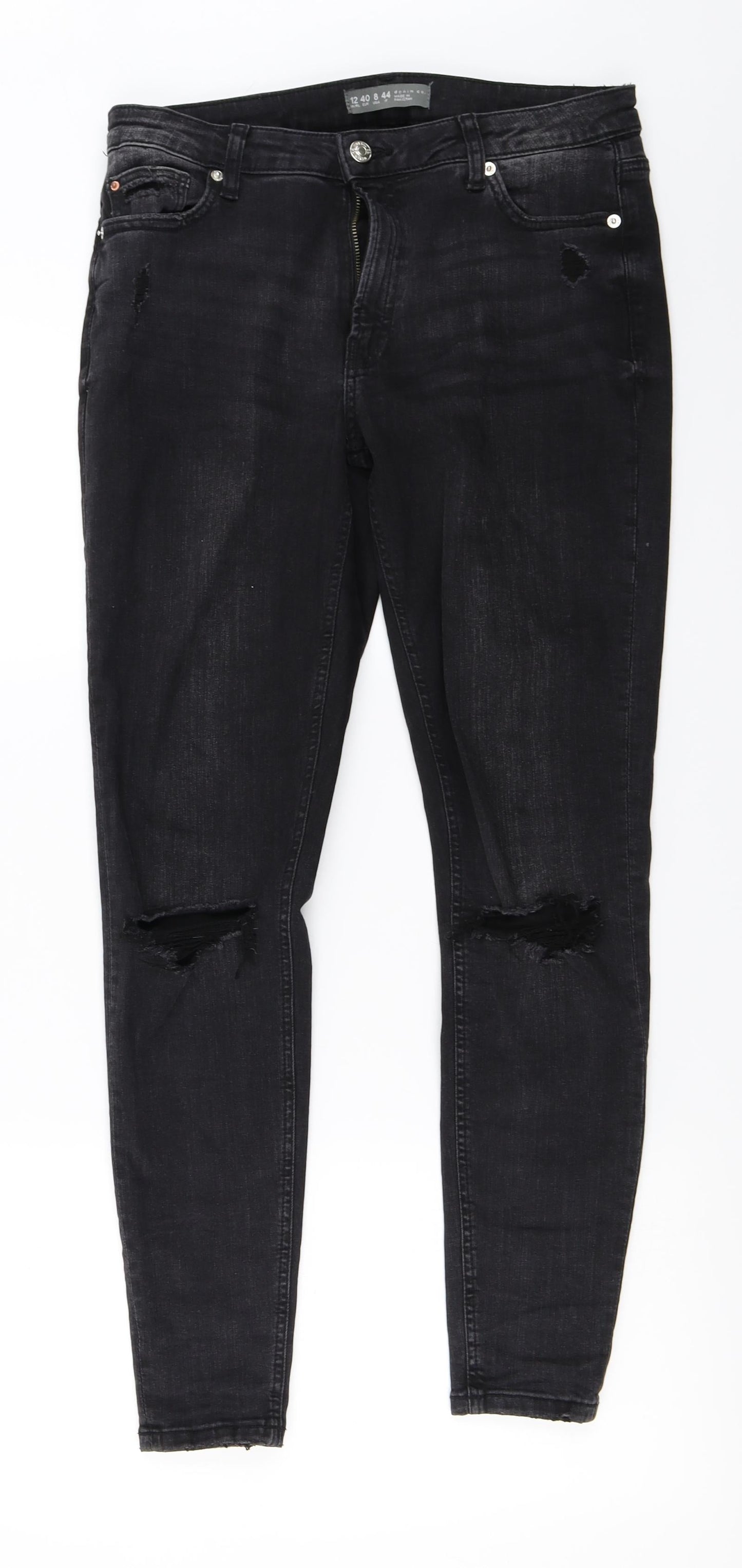 denim co Womens Black   Skinny Jeans Size 12 L26 in