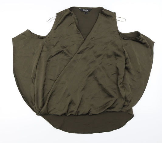 Womens UK Size 12 Star Brown Basic Blouse