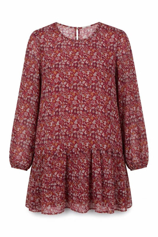 Peacocks Womens Red Floral  Basic Blouse Size 14