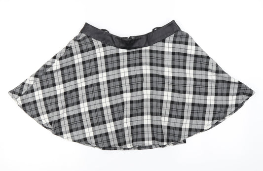 Atmosphere  Womens Grey Check  A-Line Skirt Size 8