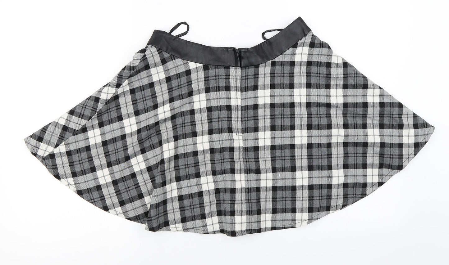 Atmosphere  Womens Grey Check  A-Line Skirt Size 8