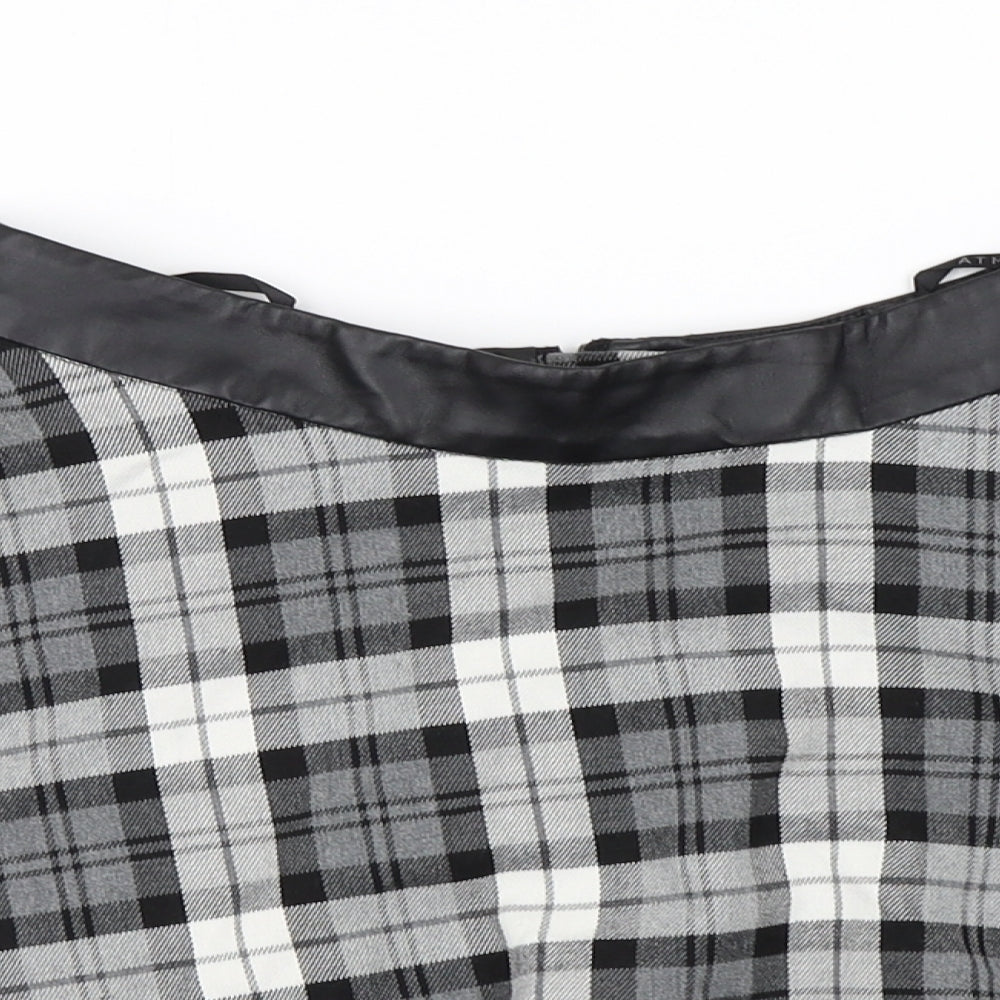 Atmosphere  Womens Grey Check  A-Line Skirt Size 8