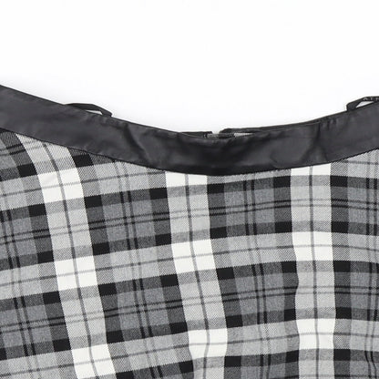 Atmosphere  Womens Grey Check  A-Line Skirt Size 8