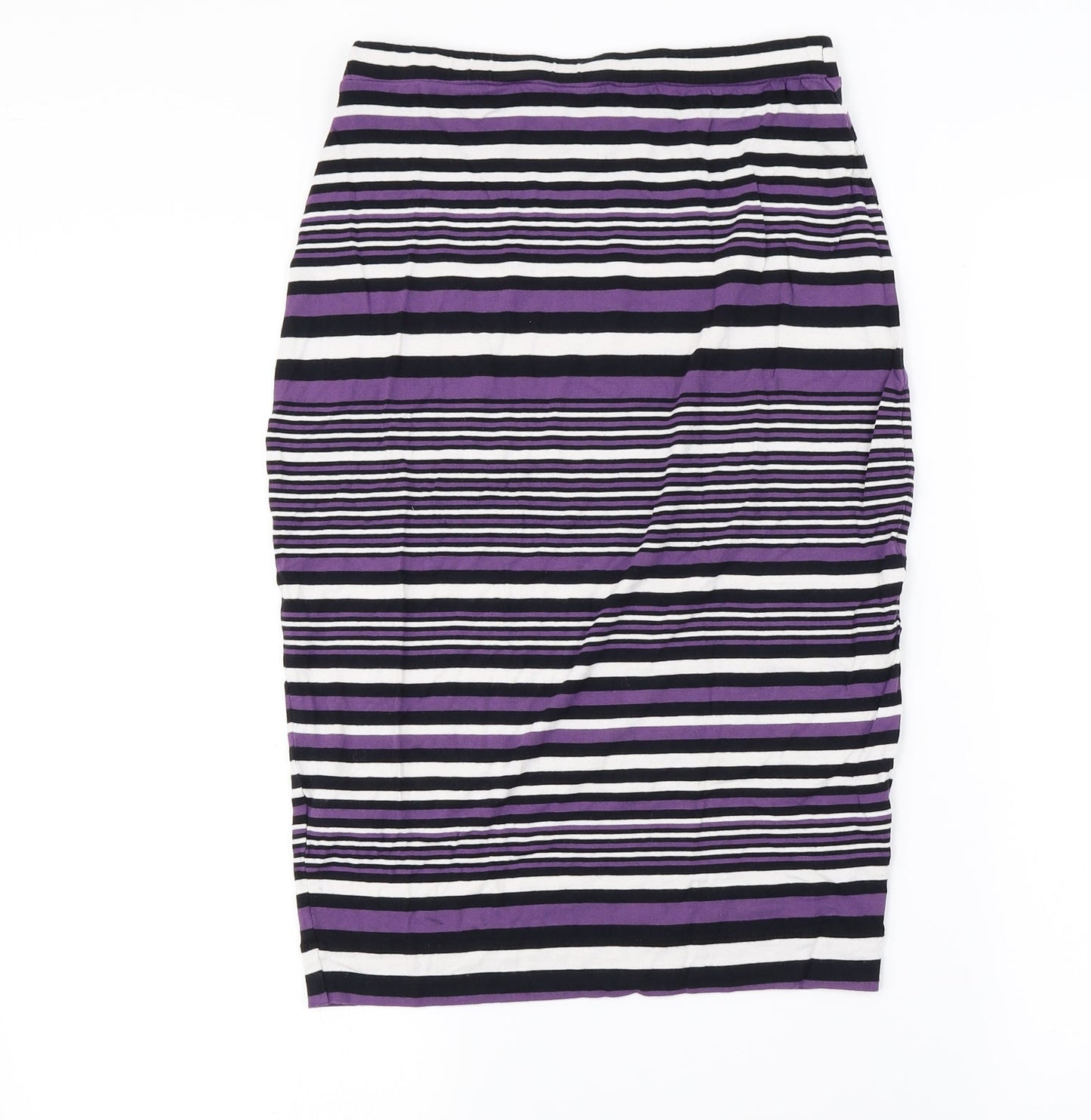NEXT Womens Purple Striped  Bandage Skirt Size 10