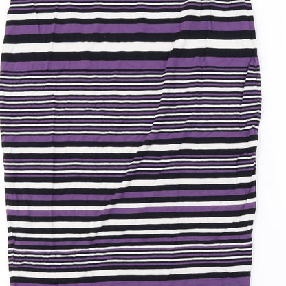 NEXT Womens Purple Striped  Bandage Skirt Size 10