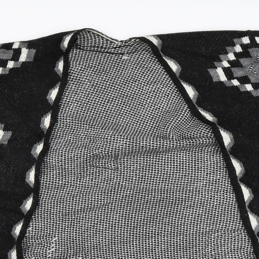 Preworn Womens Grey Geometric  Cape Jumper One Size