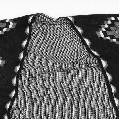Preworn Womens Grey Geometric  Cape Jumper One Size