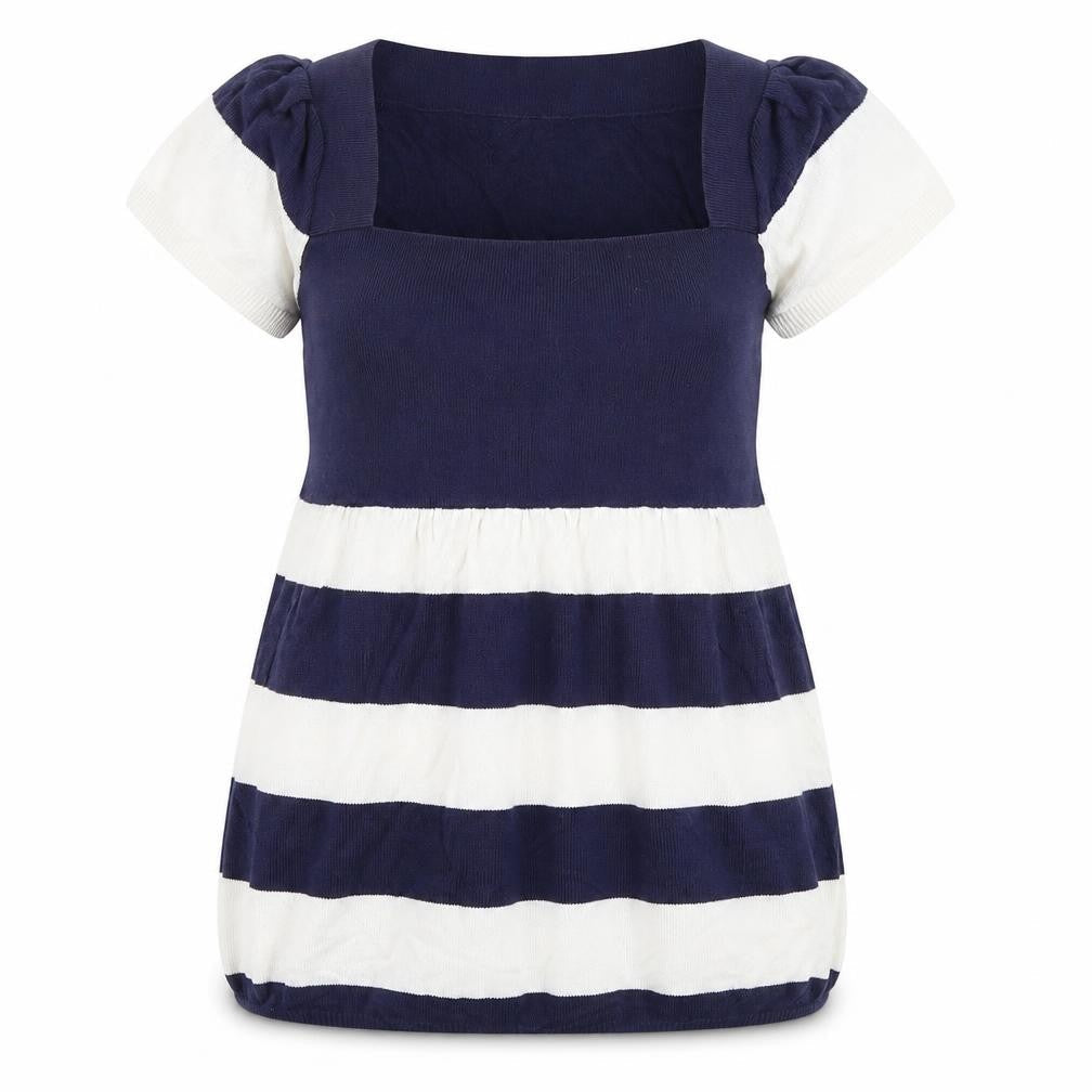 Store Twenty One Womens Blue Striped Pullover Jumper Size 14
