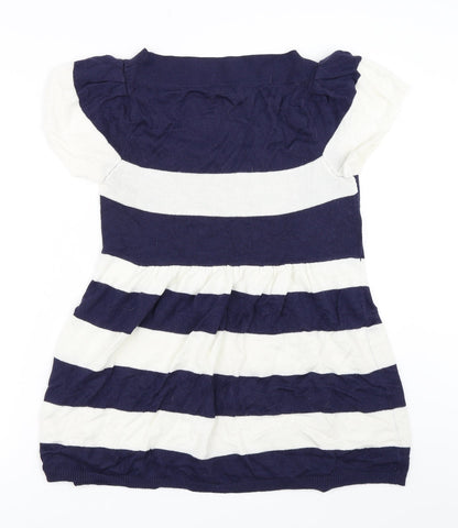 Store Twenty One Womens Blue Striped  Pullover Jumper Size 14