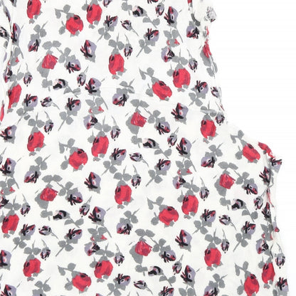 Karen Cole Womens White Floral  Pullover Jumper Size S