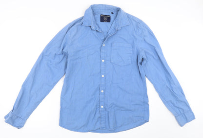 Twisted Soul Mens Blue    Button-Up Size M