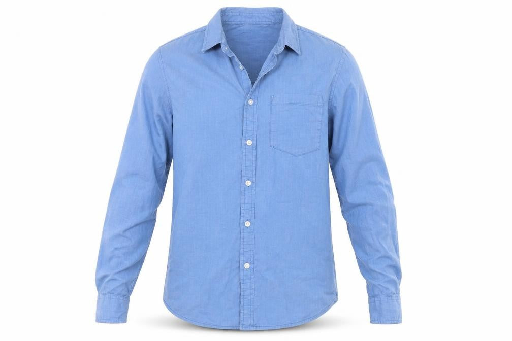 Mens UK Size M Twisted Soul Blue  Button-Up Long Sleeve Casual Shirt