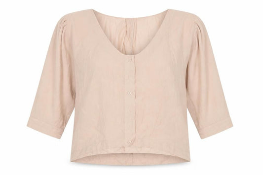 Womens UK Size 14 Crafted Beige Basic Button-Up