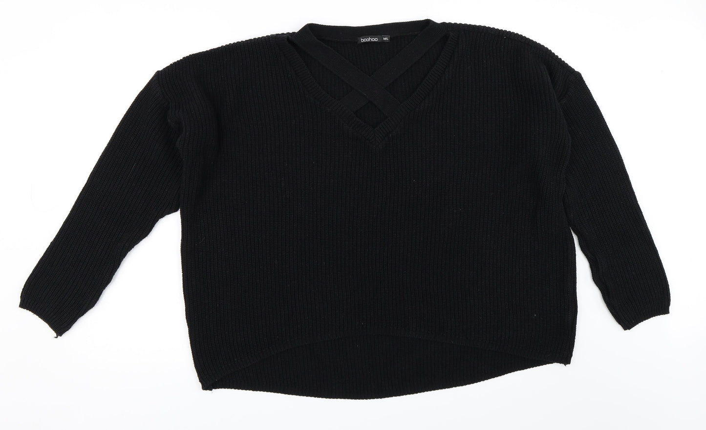 Boohoo Womens Black   Pullover Jumper Size M