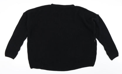 Boohoo Womens Black   Pullover Jumper Size M