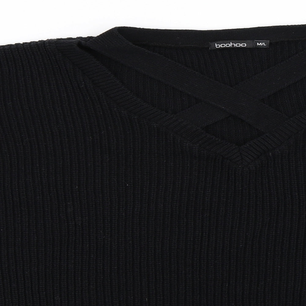 Boohoo Womens Black   Pullover Jumper Size M