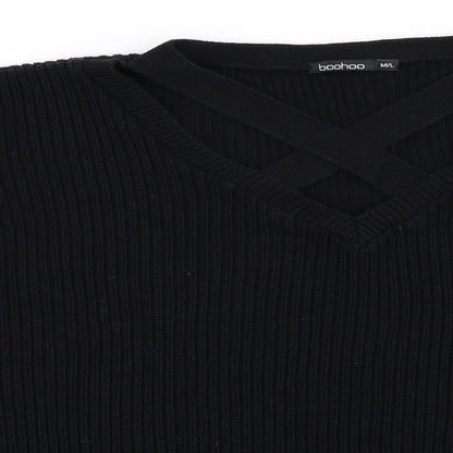 Boohoo Womens Black   Pullover Jumper Size M