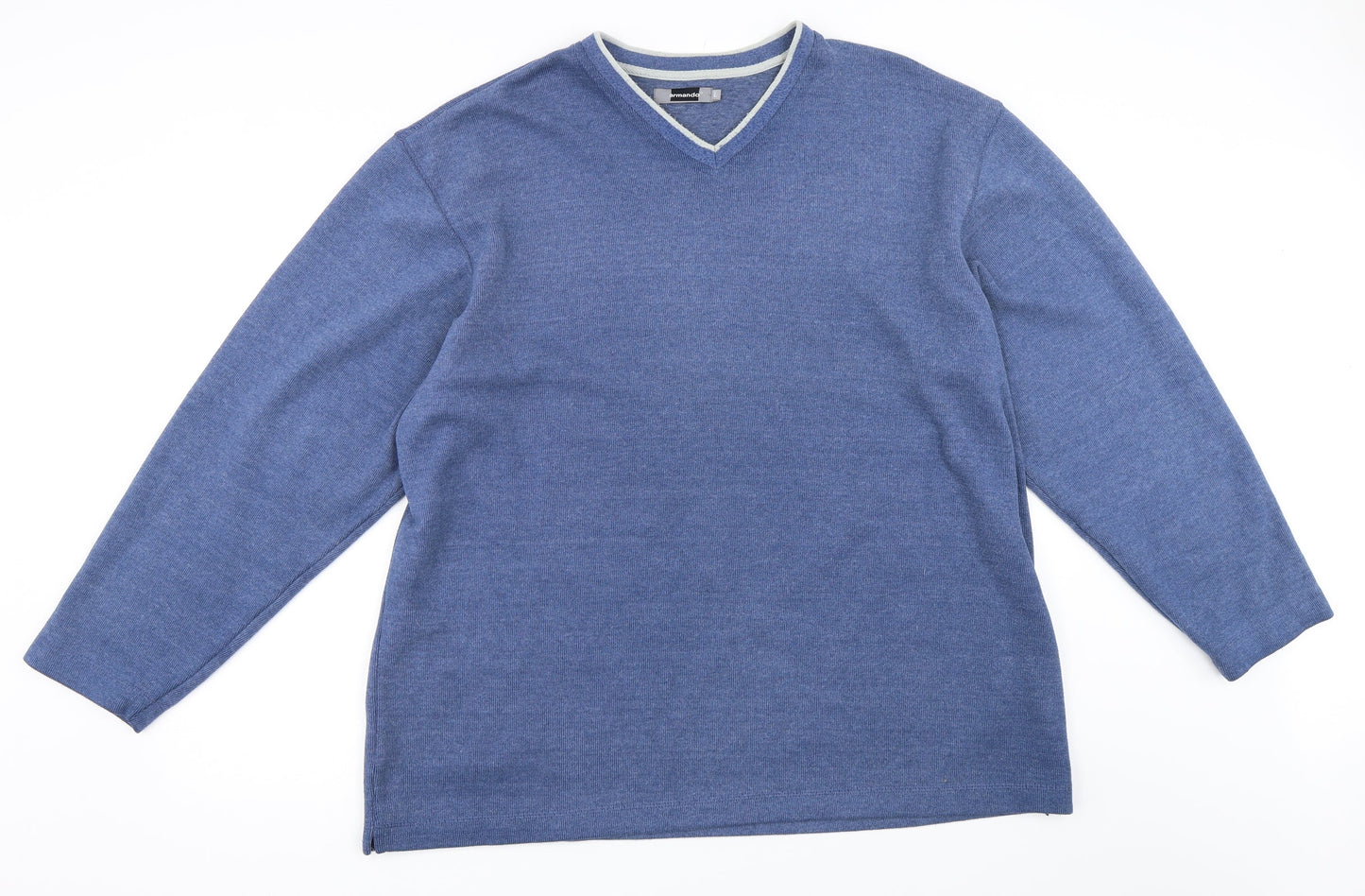 Armando Mens Blue   Pullover Jumper Size L