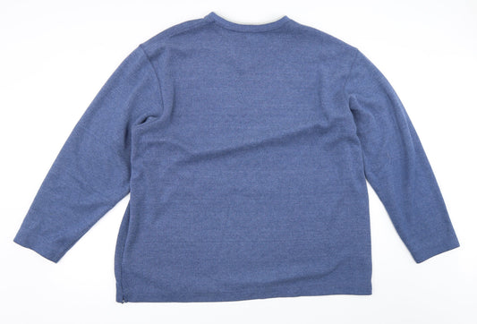 Armando Mens Blue   Pullover Jumper Size L