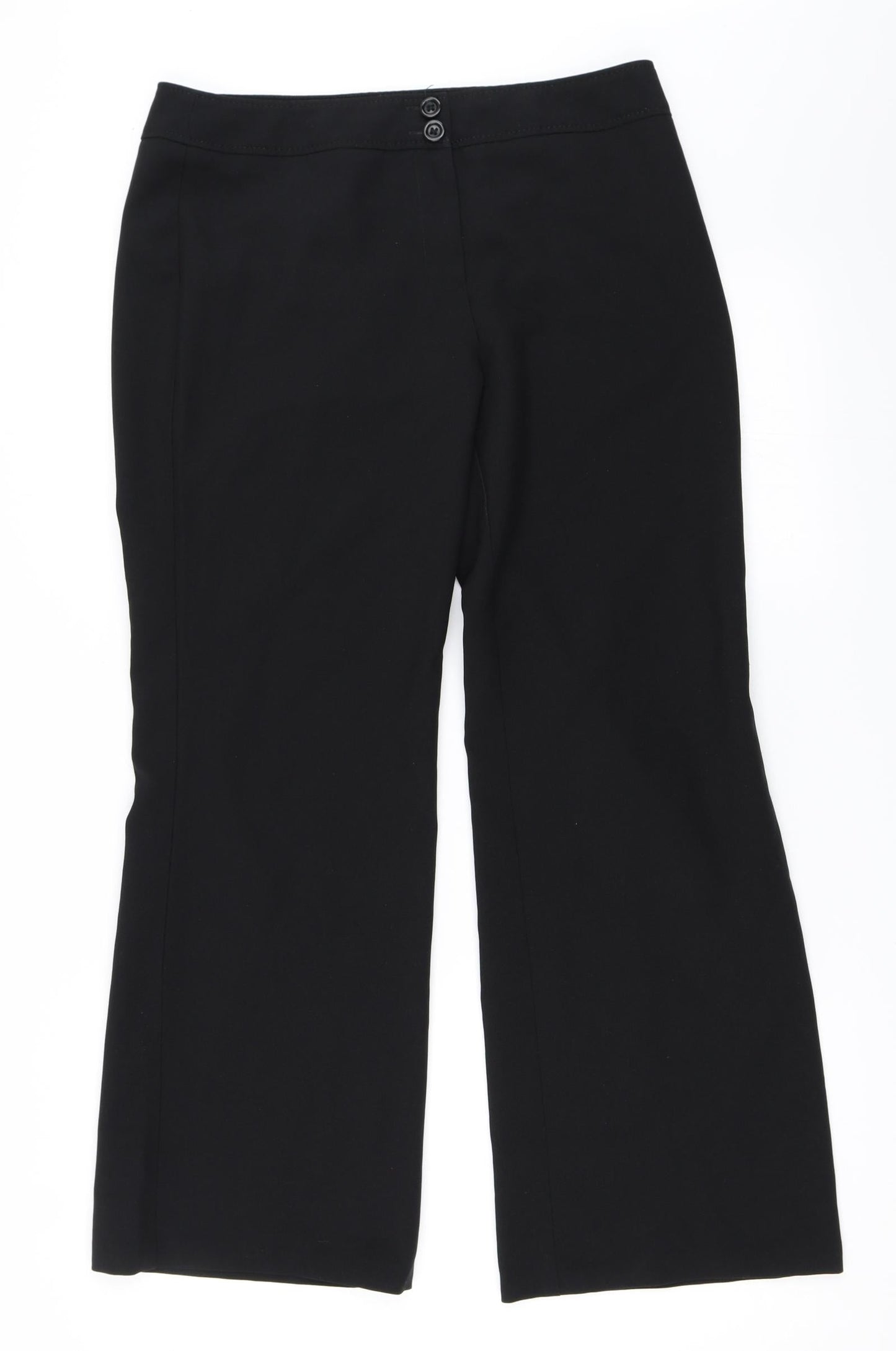 Womens UK Size 12 F&F Regular Fit  Black Trousers