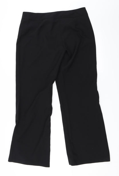 Womens UK Size 12 F&F Regular Fit  Black Trousers